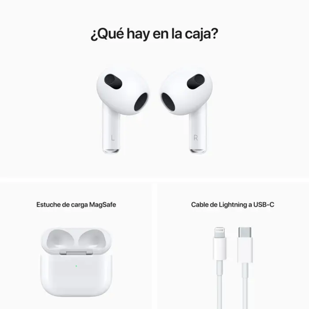 AIRPODS AUDIFONOS SERIE 3 CON ESTUCHE DE RECARGA MAGSAFE